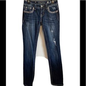 Miss Me Sz 26 Signature Straight Distressed Jeans